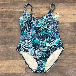 Ocean Pacific women's one-piece swimsuit Size XL tropical print NWT
